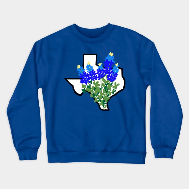 Texas Bluebonnets Crewneck Sweatshirt by adq